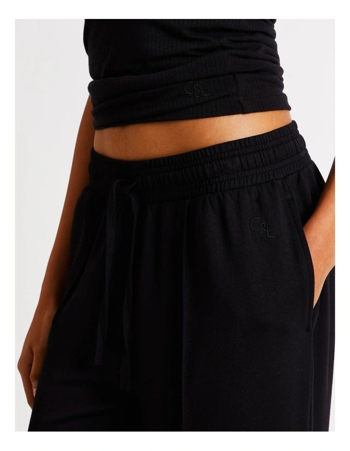 Chloe & Lola Loungewear Pintuck Scuba Pant in soft fabric, with relaxed fit and pintuck detail.
