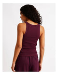 Chloe & Lola Loungewear Rib Square Tank, sleeveless with scoop neck, soft cotton blend, available in sizes 4-20.
