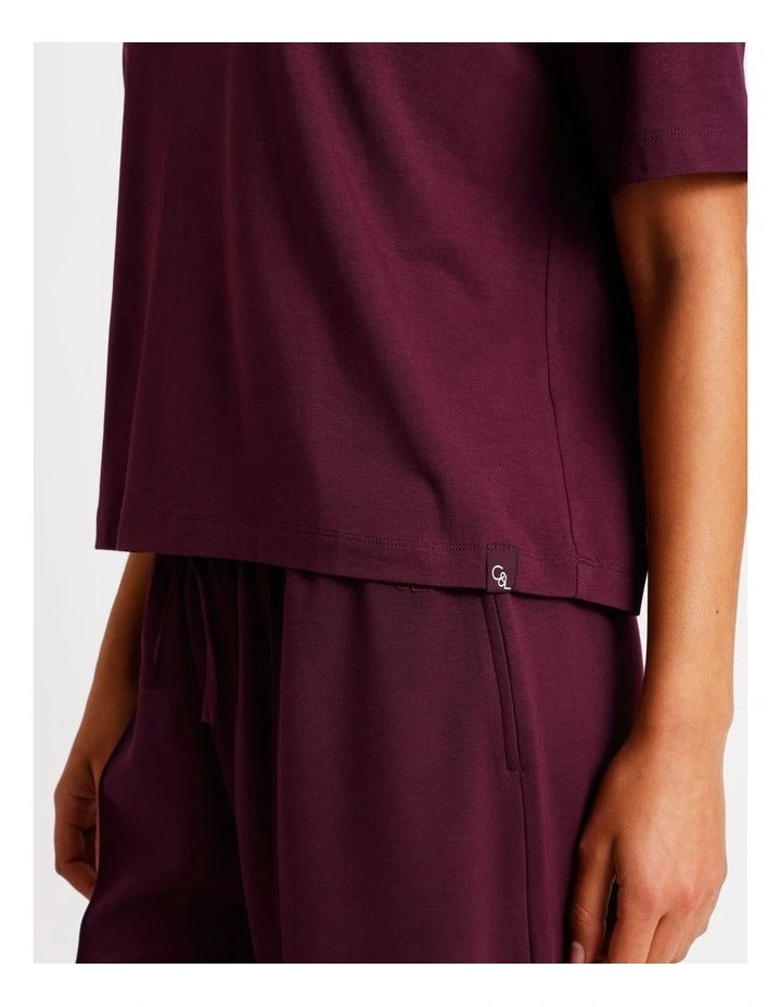 Chloe & Lola Boyfriend Lounge T-Shirt, oversized relaxed fit, 100% modal, round neck, exclusive to Myer