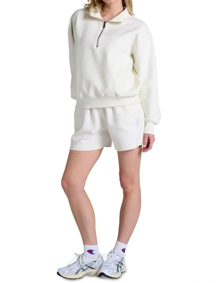 PUMA Rochester Base Quarter Zip Sweater Cotton Polyester Elastane Funnel Neck Relaxed Fit