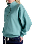 Casual athletic Champion Rochester blue quarter zip sweatshirt