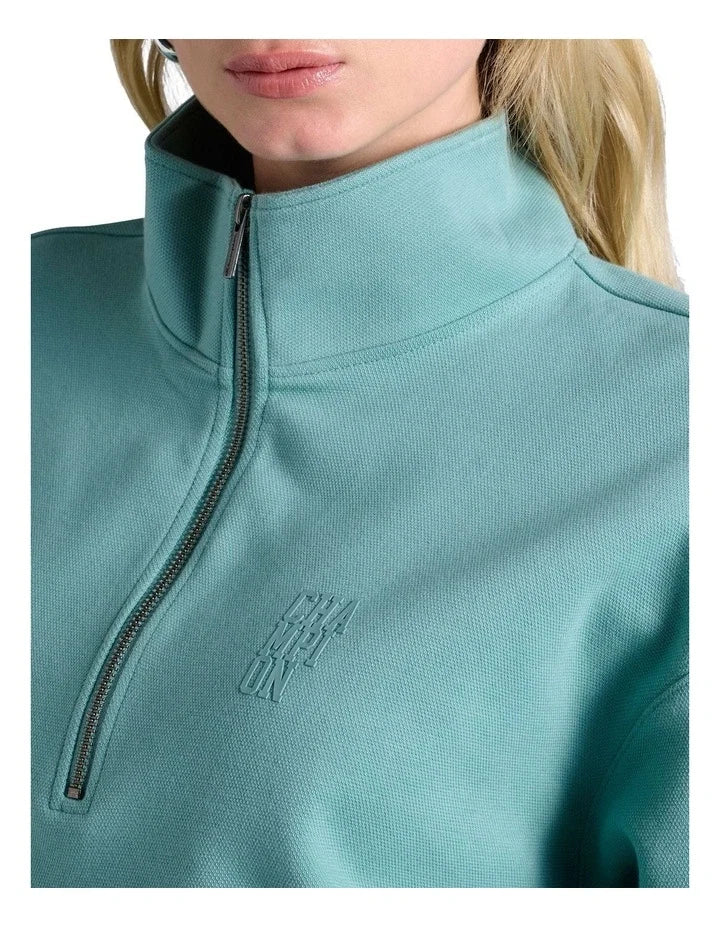Casual athletic Champion Rochester blue quarter zip sweatshirt