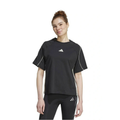 Adidas Stadium Stripes T-shirt in Black – Front View