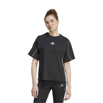 Adidas Stadium Stripes T-shirt in Black – Front View