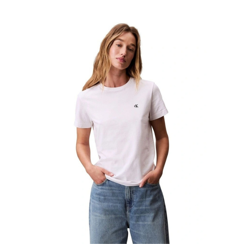 Calvin Klein Jeans Archive Logo T-Shirt in white