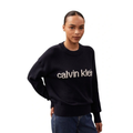 Calvin Klein Cotton Graphic Pullover Jumper Navy Front View