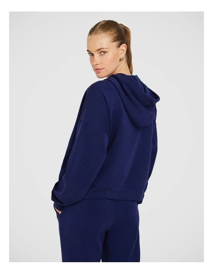 Rockwear Travel Zip Through Hoodie in Blue – Front View