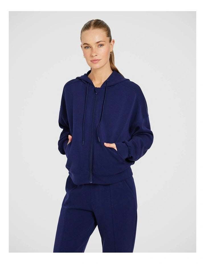 Rockwear Travel Zip Through Hoodie in Blue, view 3