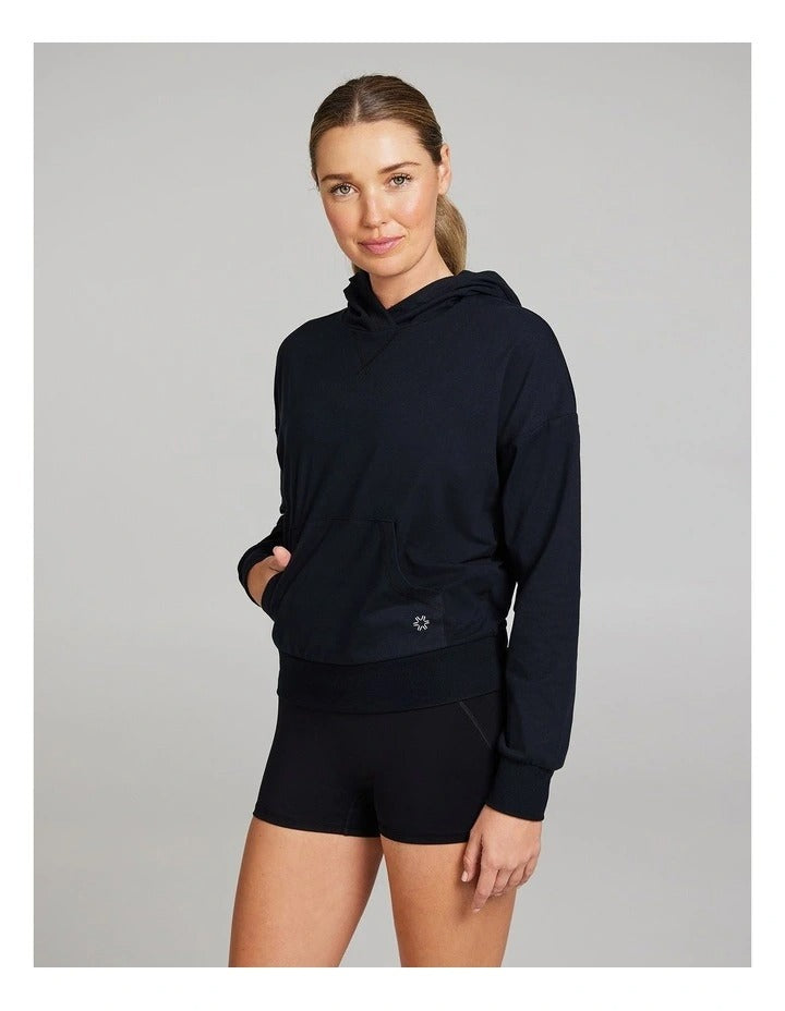 Rockwear Comfort Touch Long Sleeve Hoodie in Black, view 3