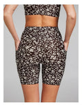 Rockwear multi-print bike shorts for women with high rise