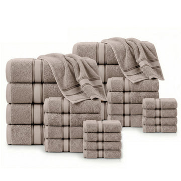 24 Piece 100% Cotton Towel Set 550GSM - Platunim