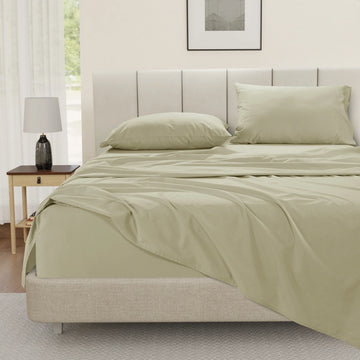100% Cotton Percale Sheet Set - Linen