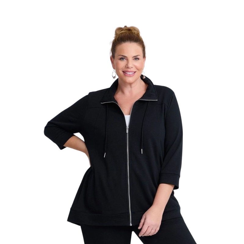 Taking Shape Active Sweat Jacket Black, view 1