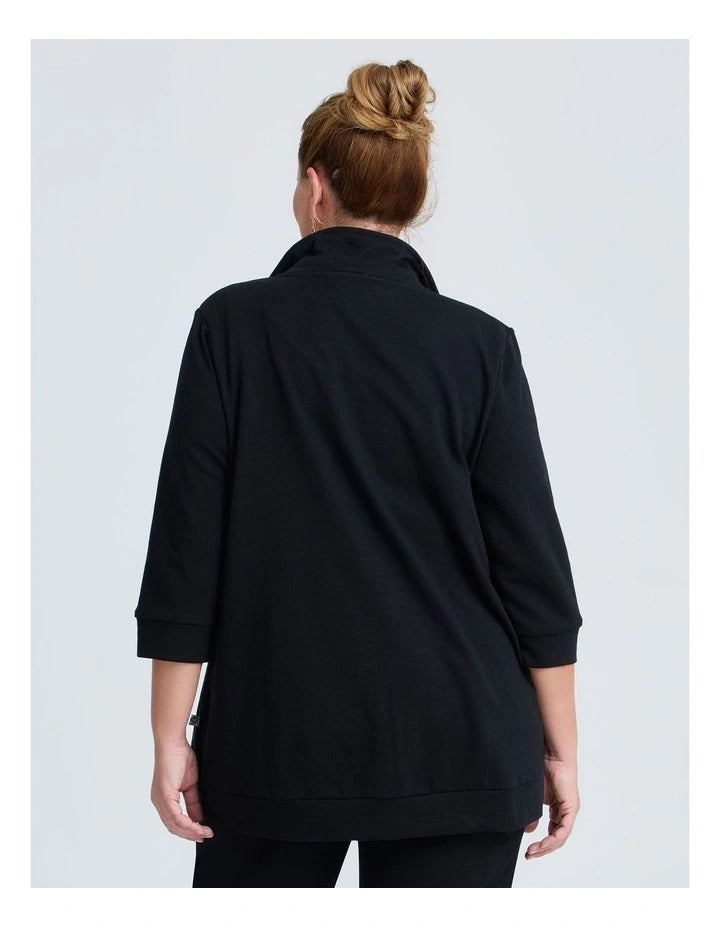 Taking Shape Active Sweat Jacket Black, view 2