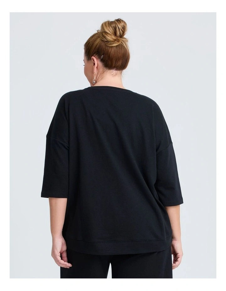 Taking Shape Patch Pocket Sweat Black, view 2