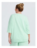 Taking Shape Patch Pocket Sweat in Mint, featuring oversized patch pockets, side splits, and dropped shoulders for a relaxed, stylish fit.