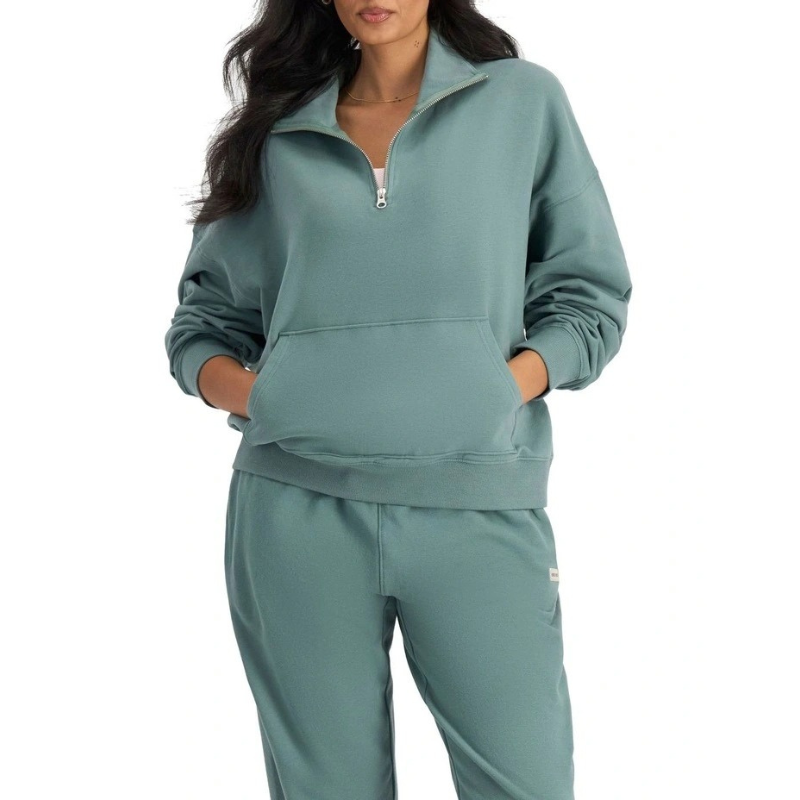 Bonds Move Half Zip Pullover with zip opening, stand collar and kangaroo pockets