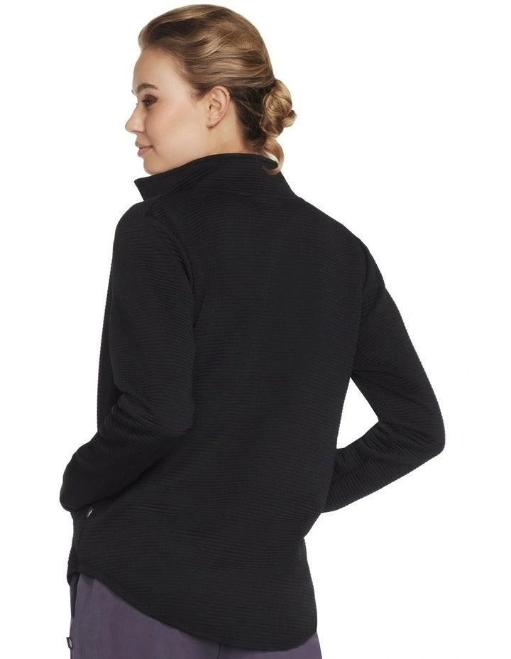 Skechers The Hoodless Hoodie Go Walk Shine Jacket 78 in Black, view 4