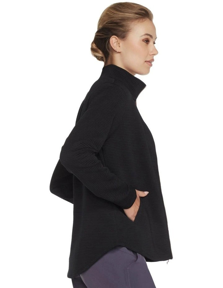 Skechers The Hoodless Hoodie Go Walk Shine Jacket 78 in Black, view 3