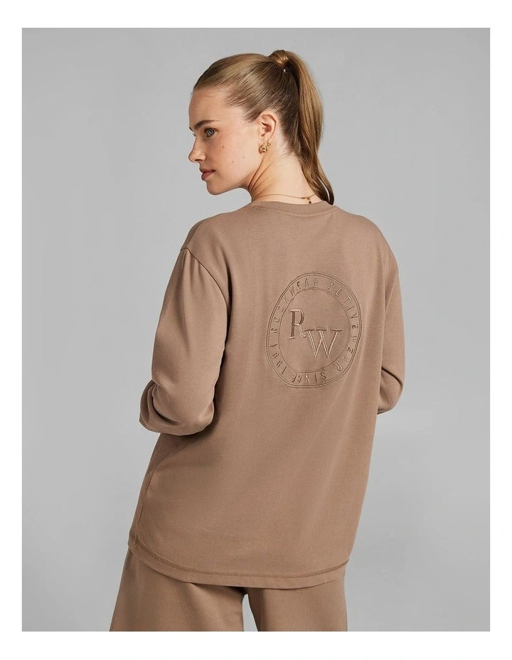 Rockwear Oversize Long Sleeve Tee Caramel – Baggy fit