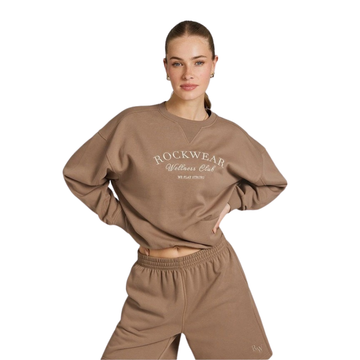 Rockwear Fleece Crew Sweater in Caramel for Men