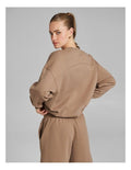 Rockwear Cosy Fleece Crew Sweater in Caramel for Women