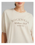 Rockwear Heavyweight Oversize Tee in Vanilla - Women’s Casual Cotton T-shirt
