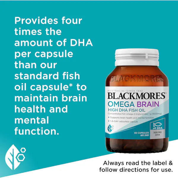 Blackmores Omega Brain High DHA Fish Oil 60 pack, view 5