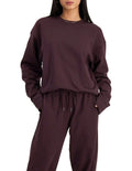 Bonds Sweats Cotton Pullover in Berry Liqueur cozy casual sweatshirt for women