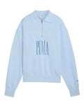 Puma Premium Essentials Polo Crew Jumper in cotton blend – stylish streetwear with timeless design and sustainable comfort