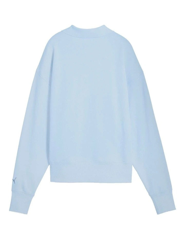 Puma Premium Essentials Polo Crew Jumper in cotton blend – stylish streetwear with timeless design and sustainable comfort