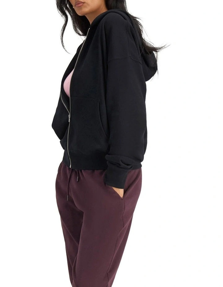 Bonds Sweats Cotton Zip Hoodie in Nu Black, view 3