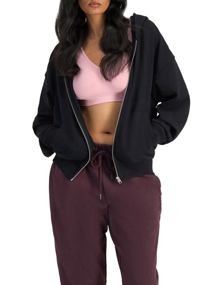 Bonds Sweats Cotton Zip Hoodie in Nu Black, view 5