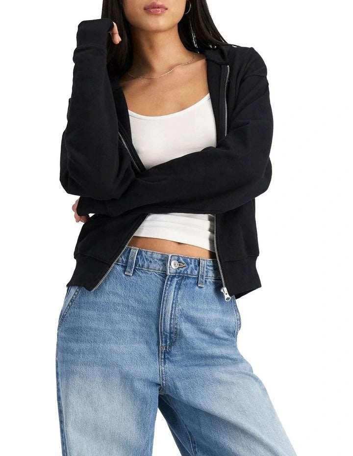 Bonds Sweats Cotton Zip Hoodie in Nu Black, view 6