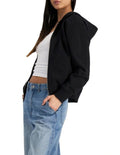 Sweats Cotton Zip Hoodie made from 100% terry cotton with ribbed cuffs, hem, kangaroo pocket, and double-lined hood for casual comfort