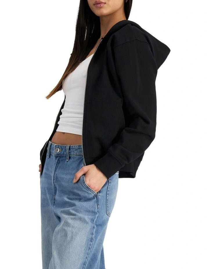 Bonds Sweats Cotton Zip Hoodie in Nu Black, view 7