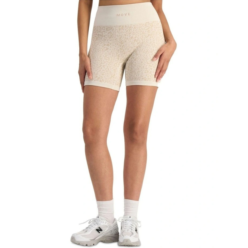 Bonds Move Rib Seamless Midi Short in Tan