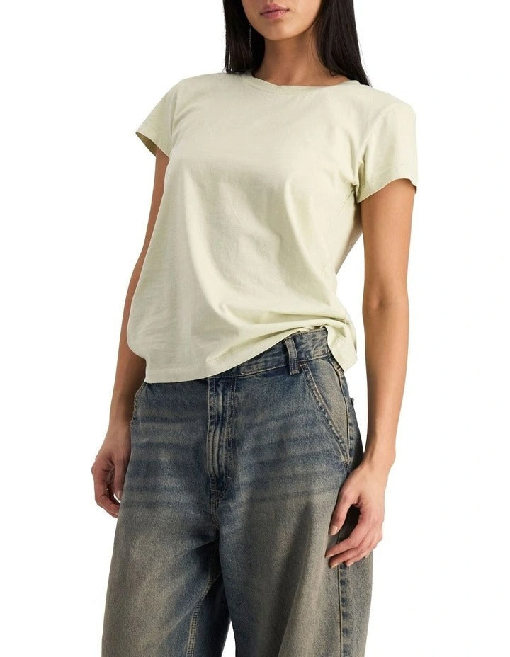 Midweight Crew Tee in 100% cotton with classic fit, crew neckline, soft jersey fabric, and timeless everyday style