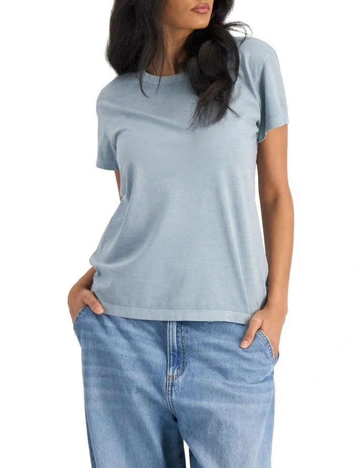 Bonds Midweight Crew Tee in Blue Jeans, view 4