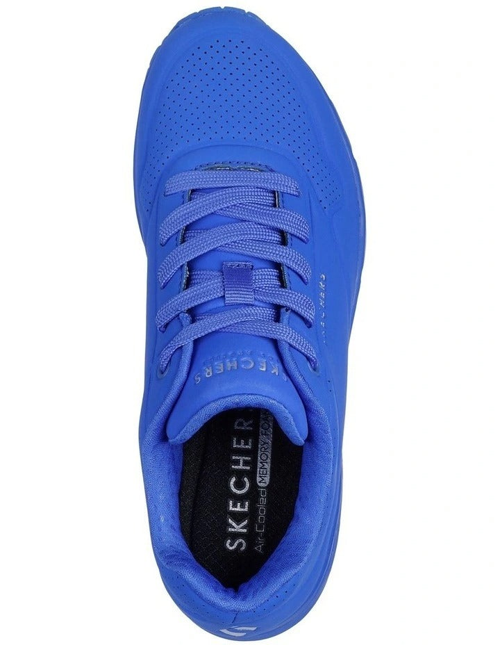 Skechers 73690 Uno Stand On Air sneakers in royal blue side view