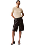 Calvin Klein women’s 100% viscose top with classic fit and ribbed knit trim – minimalist essential in refined style
