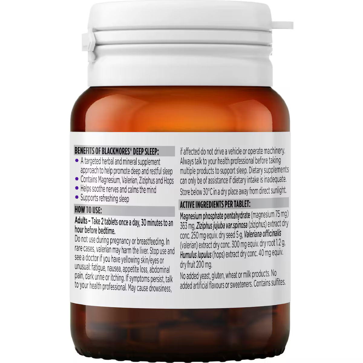 Blackmores Deep Sleep Capsules 30 pack, view 2