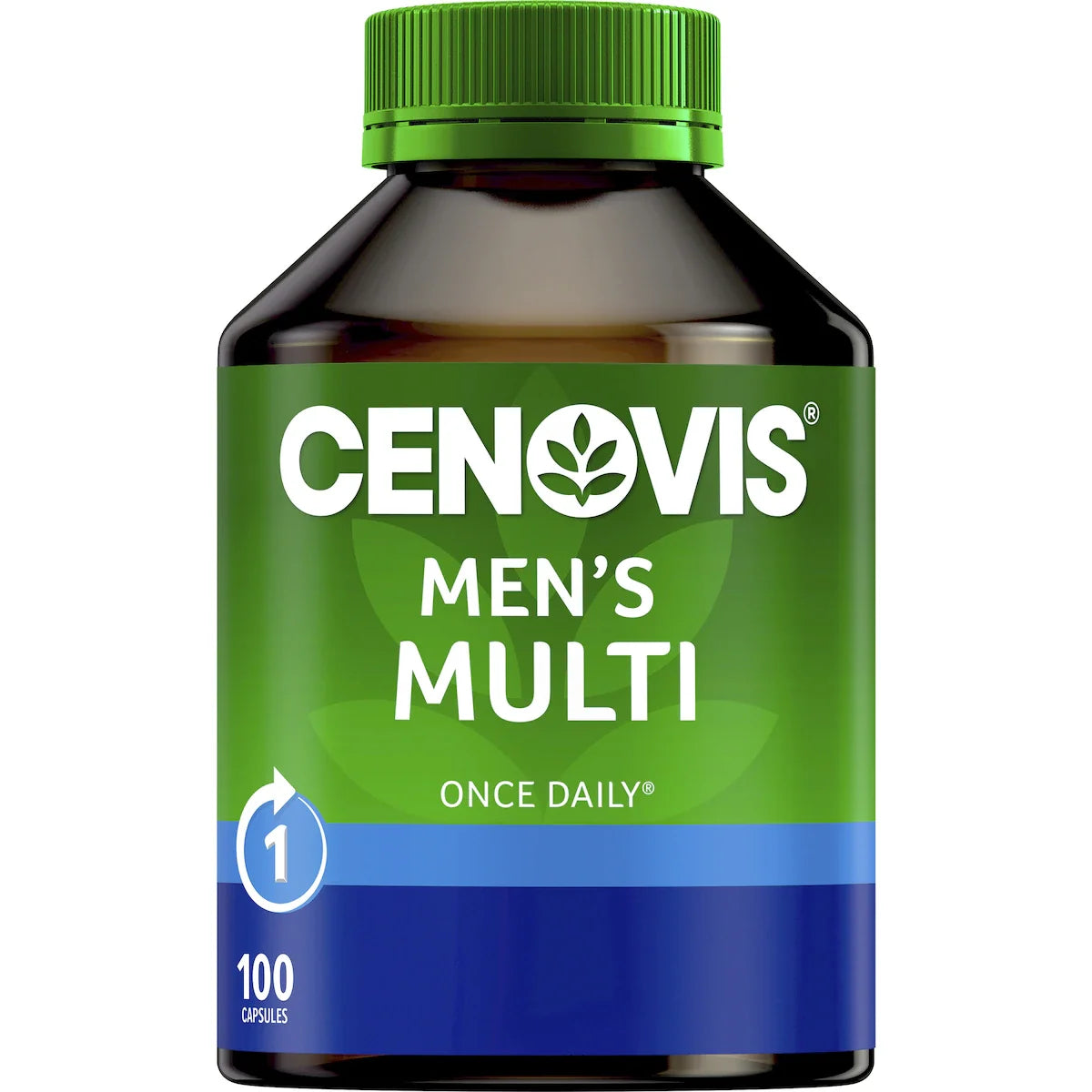 Cenovis Men’s Once Daily Multivitamin Capsules 100 Pack — daily men’s health supplement supporting energy, immunity, and wellbeing.