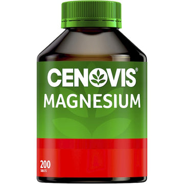 Cenovis Magnesium Tablets 200 Pack – Muscle Health Supplement for Energy, Recovery, and Cramp Relief