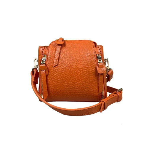 Orange Leather Handbag for Women