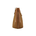 Elegant brown leather clutch bag with detachable shoulder strap, crossbody design, and premium stitching — LeatherLuxe women’s handbag.