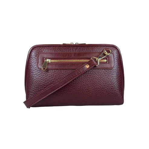 red leather clutch bag for women