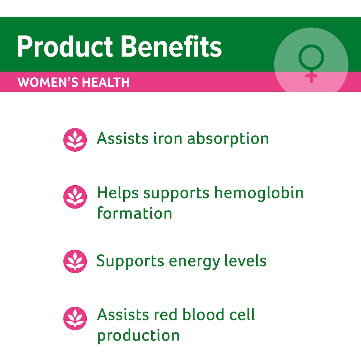 Cenovis Iron Plus Tablets for Women’s Health 80 Pack – Iron supplement supporting energy levels and reducing tiredness, formulated for women’s daily health.