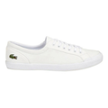 Lacoste Lancelle Leather Lace-Up Sneaker in White, featuring a sleek leather upper with lace-up closure for a stylish, versatile look.