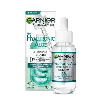 Garnier Skin Active Hyaluronic Aloe Replumping Serum 30ml for hydration, plump, and radiant skin
